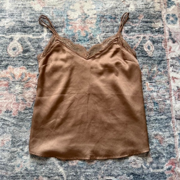 Abercrombie Brown Lace Trim Slip Cami - Picture 1 of 3